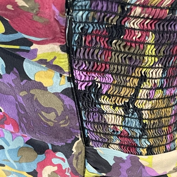 Betsey Johnson Strapless Floral Silk Dress - Picture 4 of 12